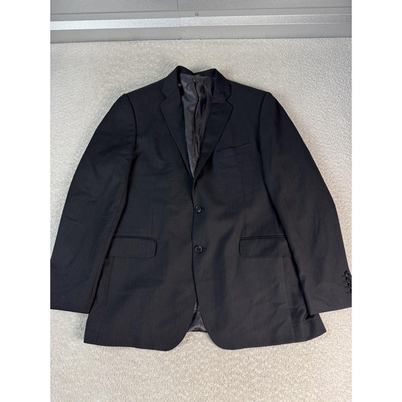 Ermenegildo Zegna Blazer Mens 44Black Wool Pinstripe Suit...